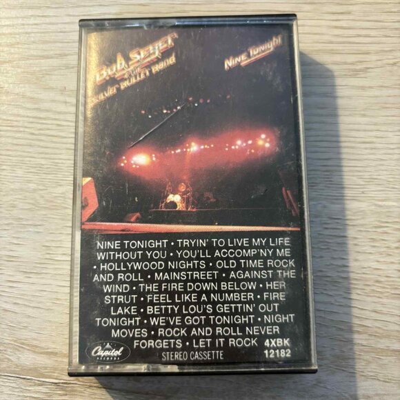 Vintage Bob Seger & The Silver Bullet Band, Nine Tonight Cassette Tape - Picture 1 of 6